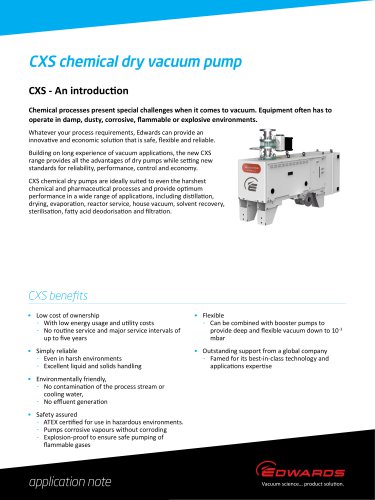 CXS chemical dry vacuum pump