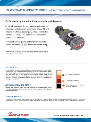 EH Mechanical Booster Pumps Datasheet