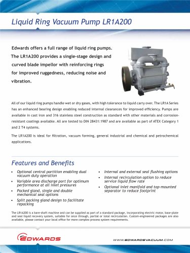 LR1A200 Liquid Ring Pump datasheet