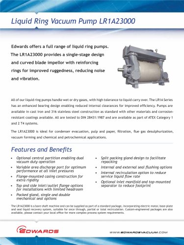 LR1A23000 Liquid Ring Pump datasheet