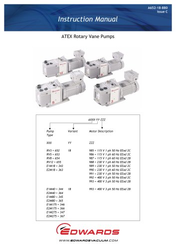 RV ATEX Rotary Vane Pumps