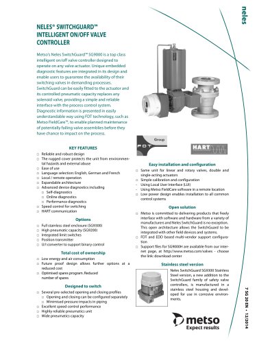 NELES® SWITCHGUARD™ INTELLIGENT ON/OFF VALVE CONTROLLER