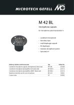 M 42 BL microphone capsule for microphone system Generation 4