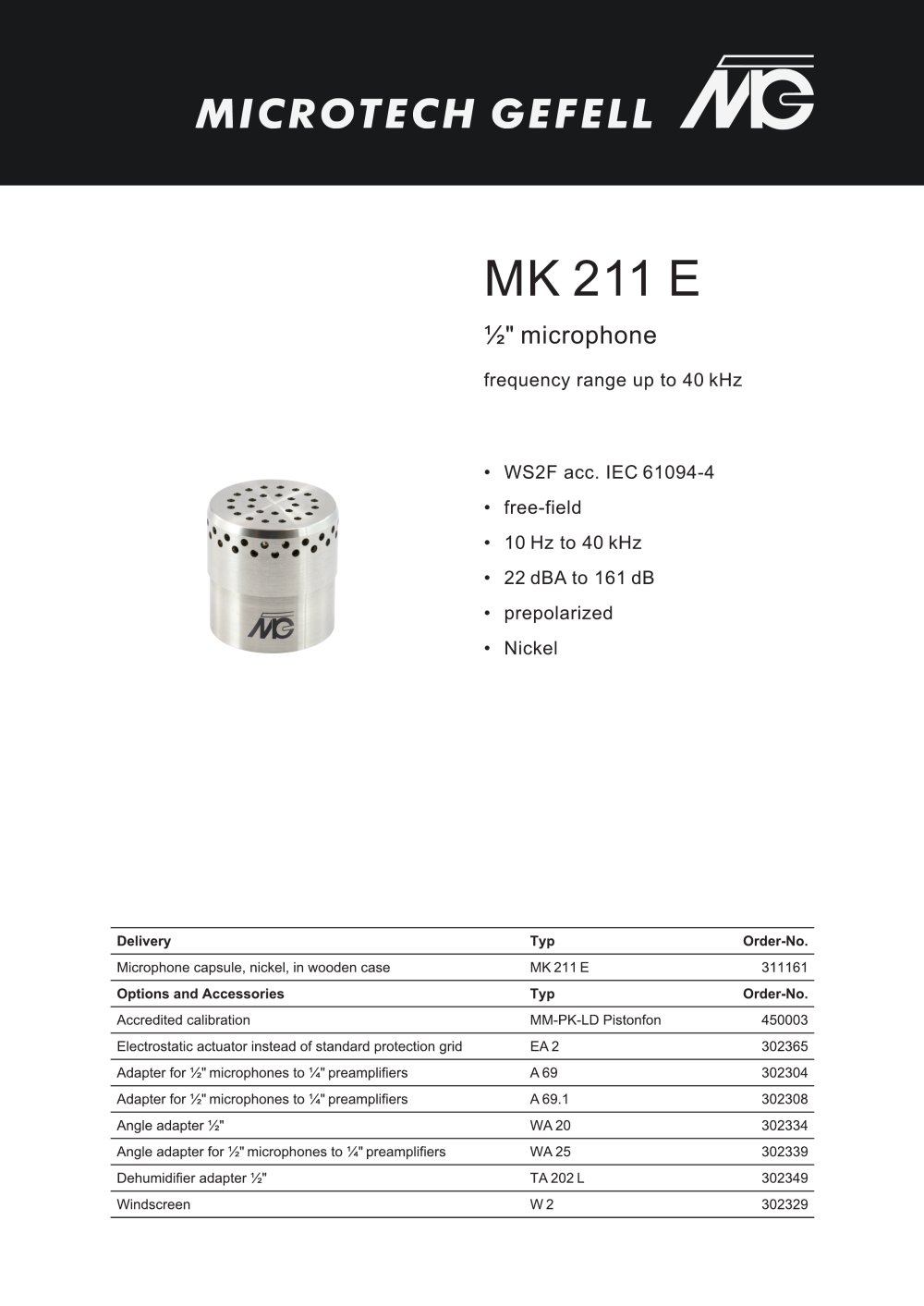 MK 211 english deutsch - Microtech Gefell GmbH