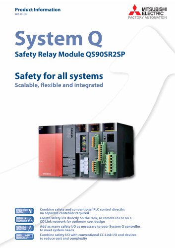 System Q Safety Relay Module QS90SR2SP Safety for all systems Scalable, flexible and integrated