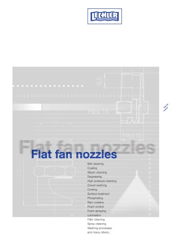 Flat fan nozzles / High pressure flat fan nozzles