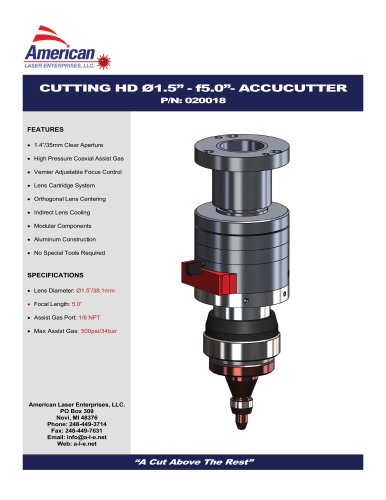 CUTTING HEAD Ø1.5" - f5.0" - ACCUCUTTER