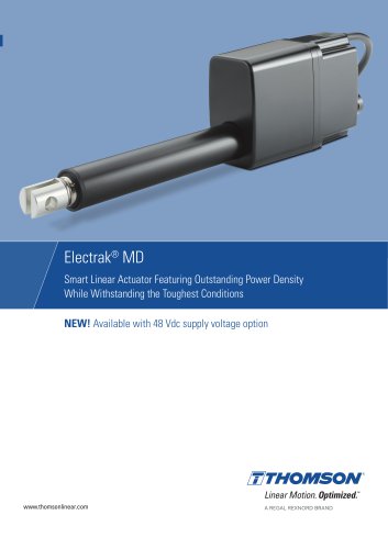 Electrak® MD Smart Linear Actuators Featuring Outstanding Power Density