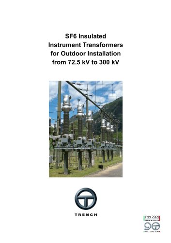 Gas-insulated Instrument Transformers 72-300kV [TAG, TVG, AVG]