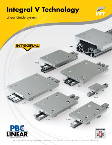 Integral V Technology (IVT) Linear Guide System Catalog