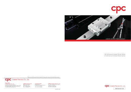 PRT Miniature Profile Rail Catalog