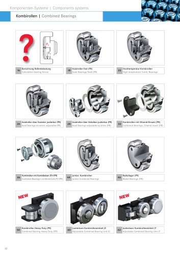 Combined axial/radial bearing