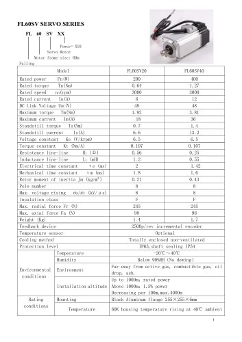 FL60SV SERVO SERIES