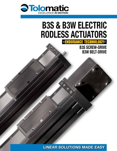 B3S & B3W Electric Rodless Actuator