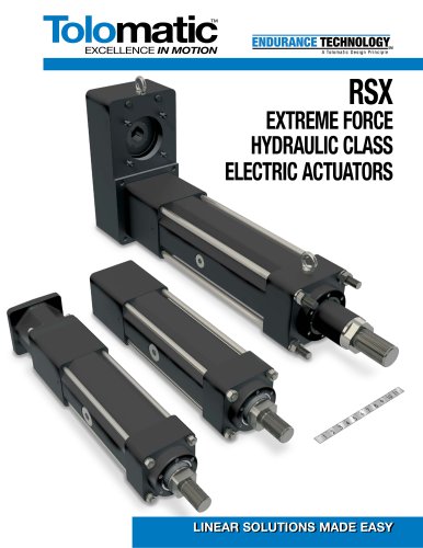 RSX EXTREME FORCE HYDRAULIC CLASS ELECTRIC ACTUATORS