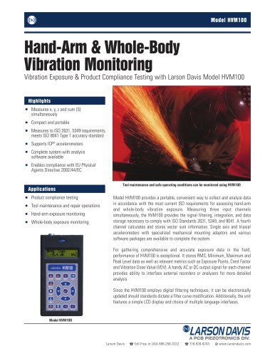 Hand-Arm & Whole-Body Vibration Monitoring