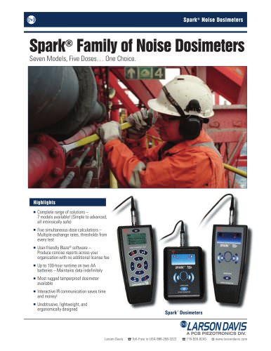 Spark® Family of Noise Dosimeters