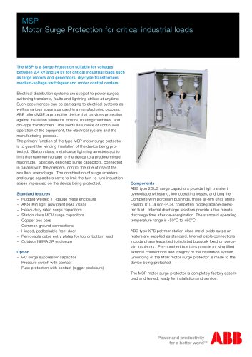 ABB Motor Surge protection Units - MSP