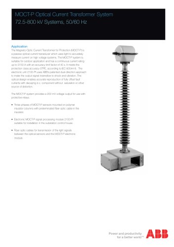 MOCT-P Optical Current Transformer System