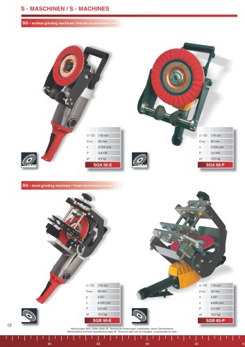 S - MACHINES - SGA 50-E - SGA 60-P - SGB 50-E - SGB 60-P