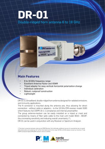 DR-01 Double-ridged horn antenna 6-18 GHz