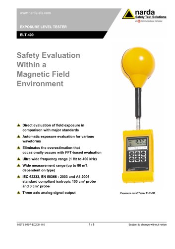 Exposure Level Tester ELT-400 (1 Hz-400 kHz)