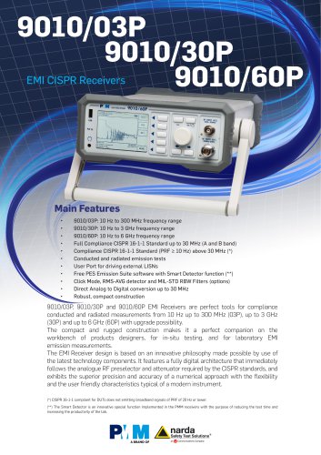 PMM 9010/30P EMI Measuring Receiver & Analyzer 10 Hz - 3 GHz.