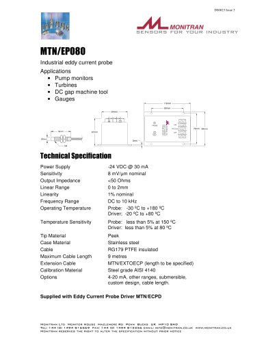 Eddy Current Probe MTN/EP080