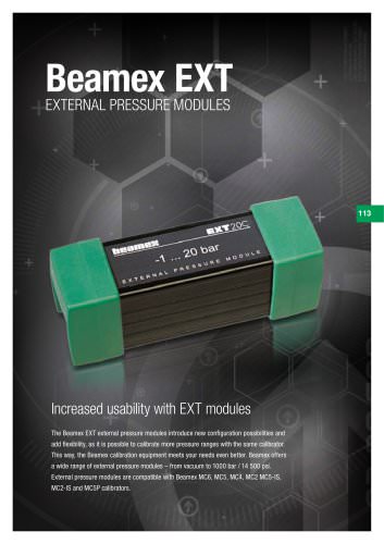 Brochure - Beamex EXT external pressure models