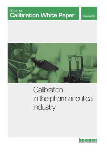 White Paper- Calibration in the Pharmaceutical Industry