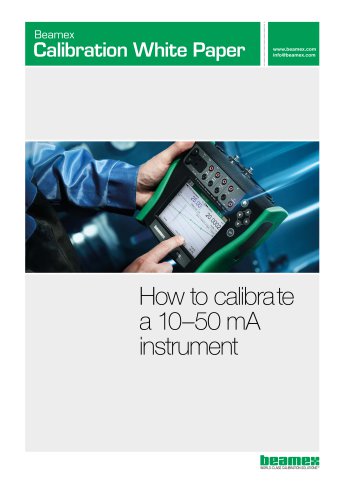 White paper - How to calibrate a 10-50mA instrument