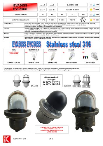 LIGHTING FIXTURE EVA50/EVC50 Exd IIC - SS316