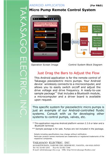 Android Application for Piezoelectric Micro Pump