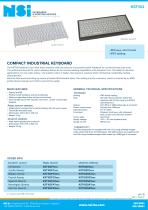 Compact industrial desktop keyboard