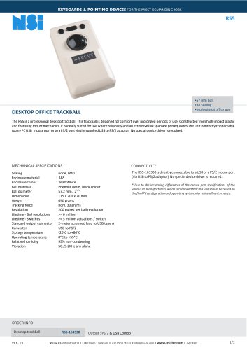 Desktop office trackball - R55