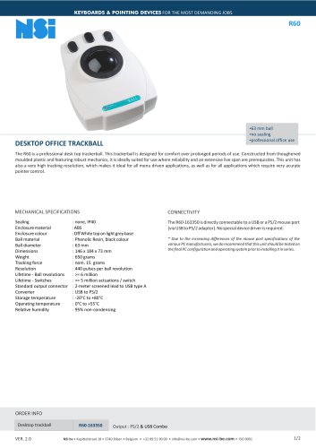 Desktop office trackball - R60