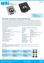 Industrial waterproof panel mount trackballs