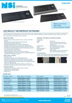 LED backlit waterproof keyboard - panel mount