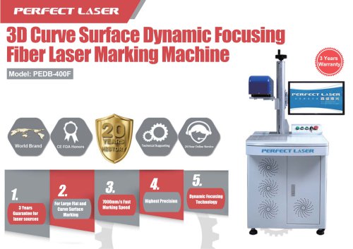 Perfect Laser 3D curve surface dynamic focusing fiber laser marking machine PEDB-400F