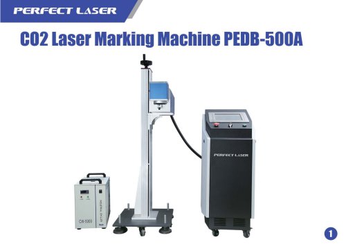 Perfect Laser online flying co2 laser marking machine PEDB-500A