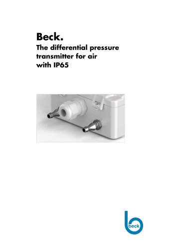 Beck. The differential pressure transmitter for air with IP65