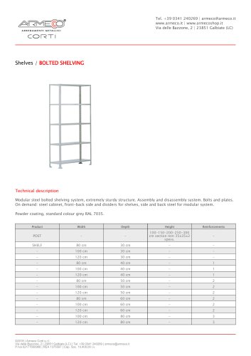 BOLTED SHELVING