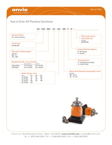 How to Order and Configure a Gearbox Part Number