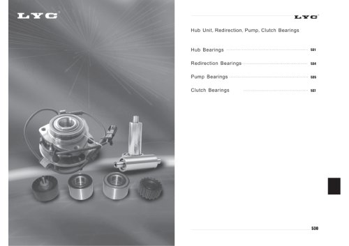 Hub Unit Redirection Pump Cluth Bearings