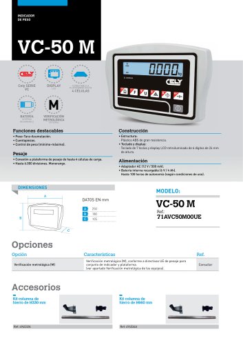 INDICADORES DE PESO VC-50