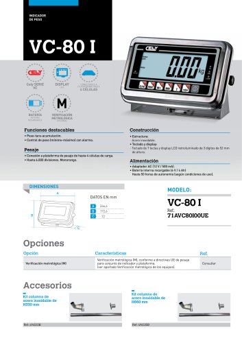 INDICADORES DE PESO VC-80 I