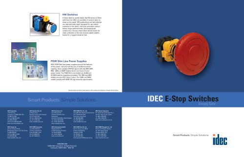 IDEC E-S top Switches