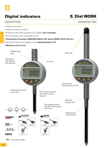 e8 Digital indicator S_Dial WORK ADVANCED IP67