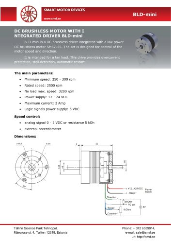 BLDC motor with integrated driver