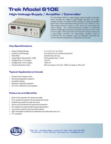 610E High-Voltage Supply/Amplifier/Controller